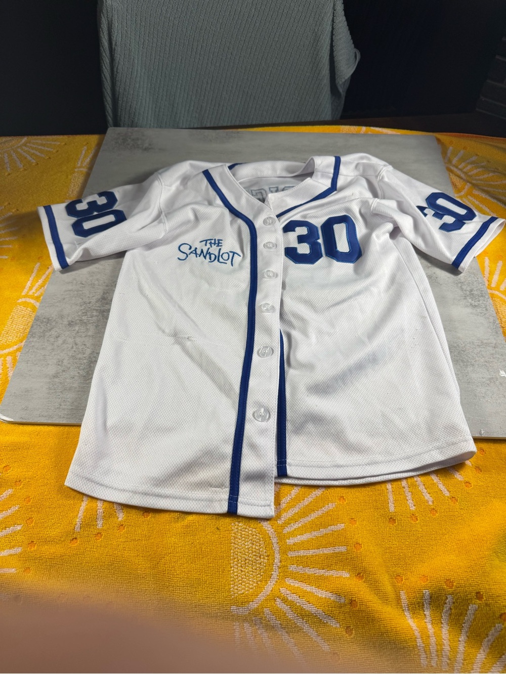 The Sandlot  Baseball Jersey  Benny The Jet Rodriguez #30 Size M (kids 10/12)